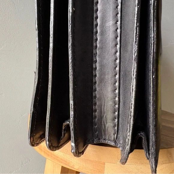 Vintage Black Leather Briefcase